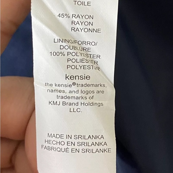 Kensie Woman’s Blue Linen Blend Sleeveless Shift Dress Size 6. Preowned - Picture 5 of 9